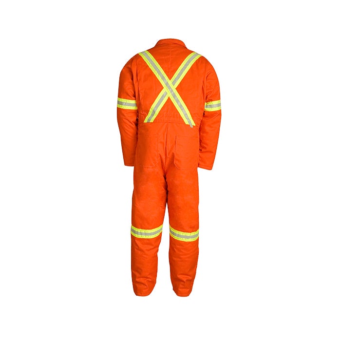 Combinaison orange en twill doublée avec matériau réfléchissant gr. M