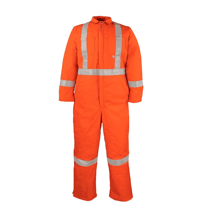 Combinaison isolante en sergé de qualité supérieure avec matériau réfléchissant, orange, taille standard, taille L