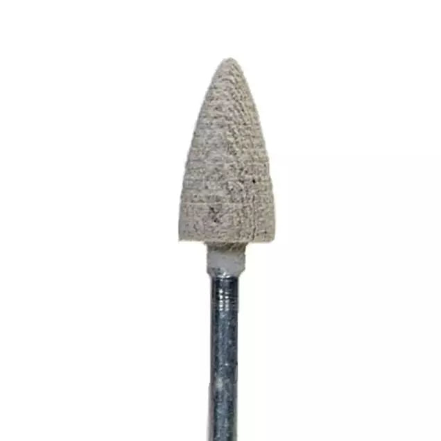 Mounted Point - Cotton Fiber, 120 Grit, 1/8 in Shank Dia, Aluminum Oxide