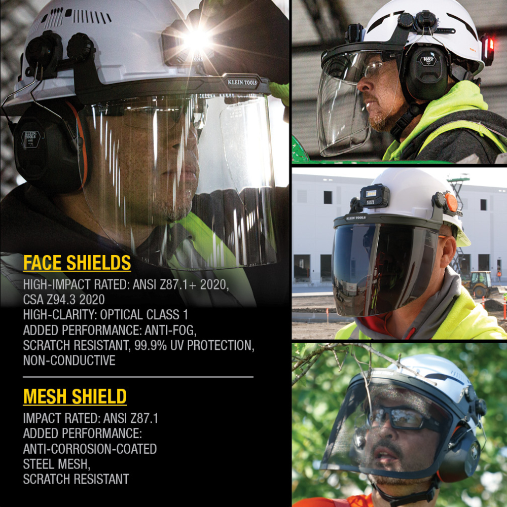 Face Shield Full Brim Hard Hat Clear