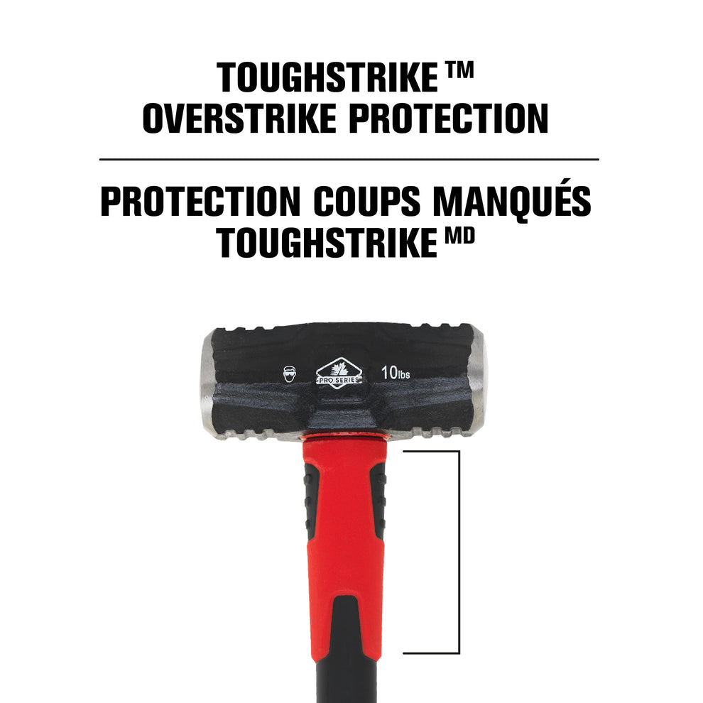 10 lb sledge hammer, fiberglass handle
