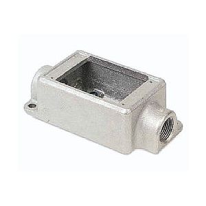 Condulet Cast Device Box, Shallow, 1G, 2H, Iron, 1/2 In