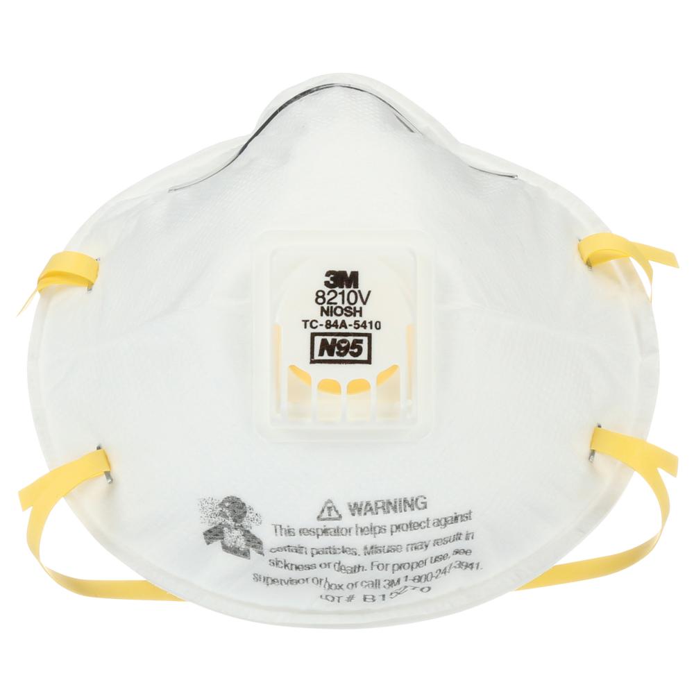 Respirateur contre les particules 3MMC, N95, 8210V, 10/bte