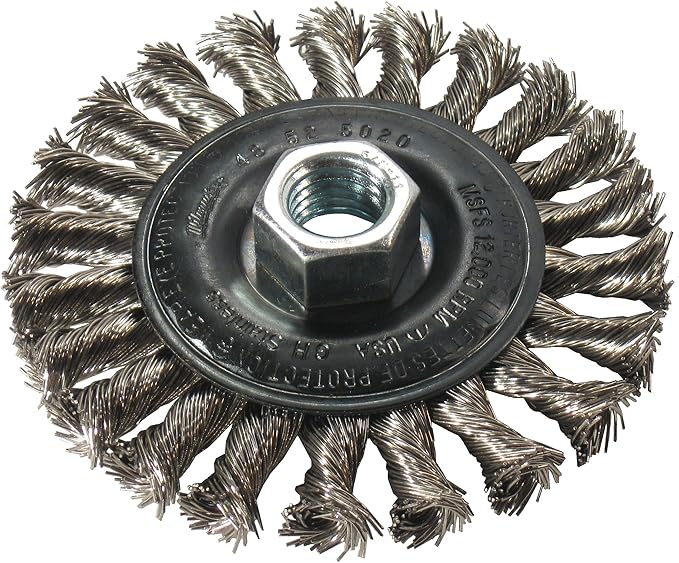 4" Full Cable Twist Knot Wheel - Stainless Steel