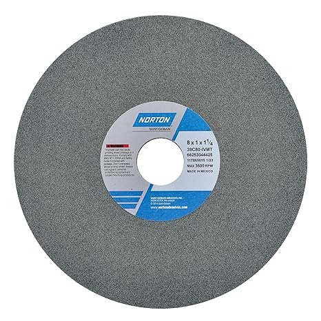 Meule pour outils et outils de coupe Grain fin Numéro 80 Diamètre de la meule 8 po Vitesse de rotation maximale 3 600 tr/min