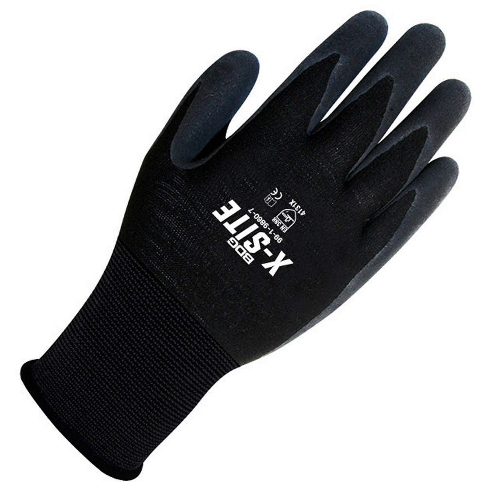 Gants recouverts synthétiques noirs taille 10/XL