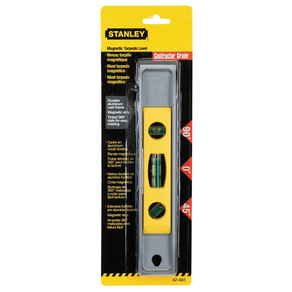 STANLEY 225 Mm (9 In) Magnetic Torpedo Level