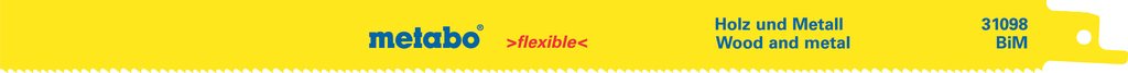 5 Sabre saw blades "flexible wood + metal" 300 x 0.9 mm