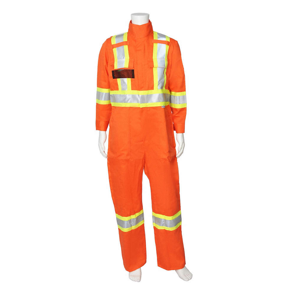 Viking® Firewall FR Hi Vis Coveralls, Orange, Cotton and Nylon, XXXXL (4047854004XLR)