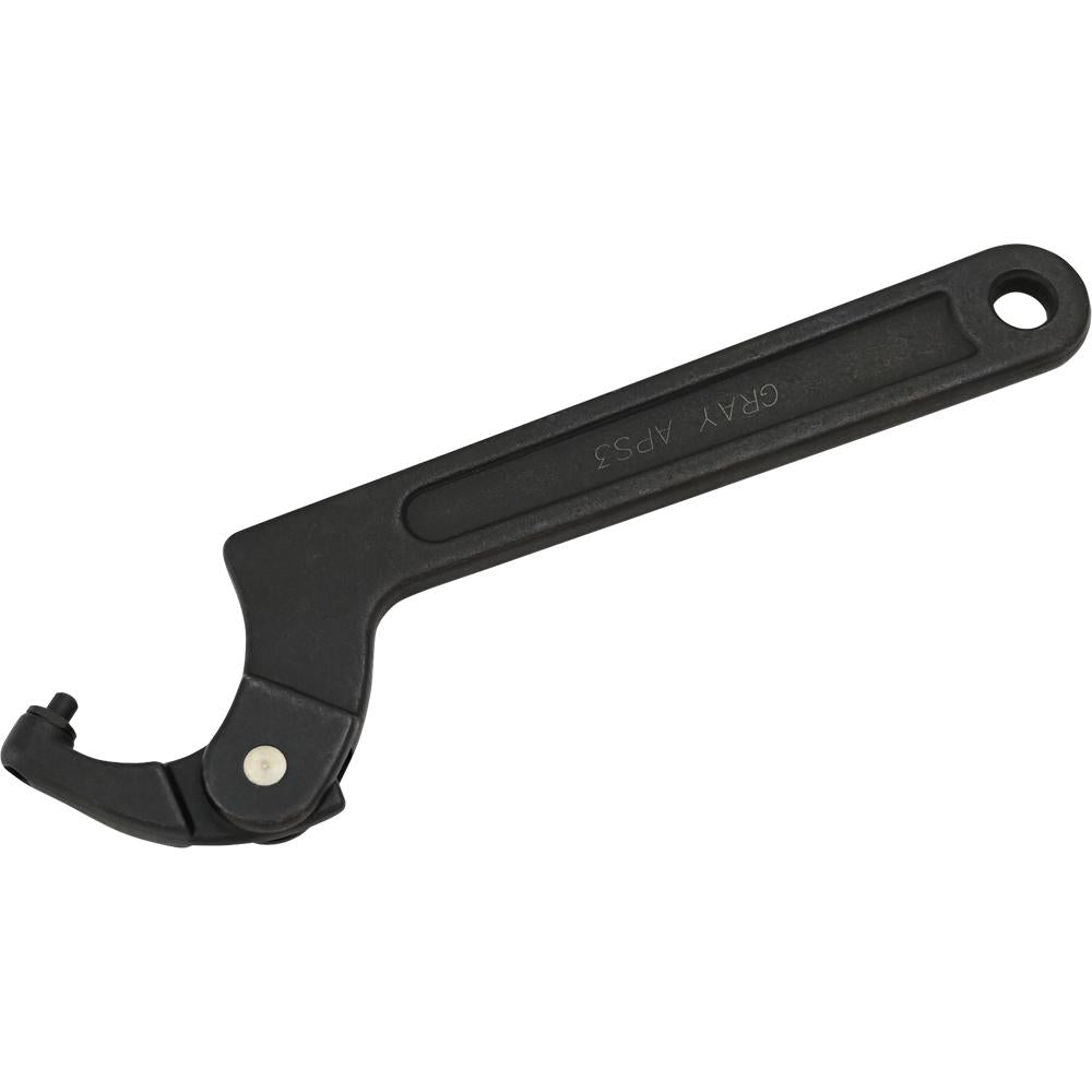 Adjustable Head Pin Spanner Wrench, 1-1/4" to 3" Capacity, 3/16" Pin Diameter