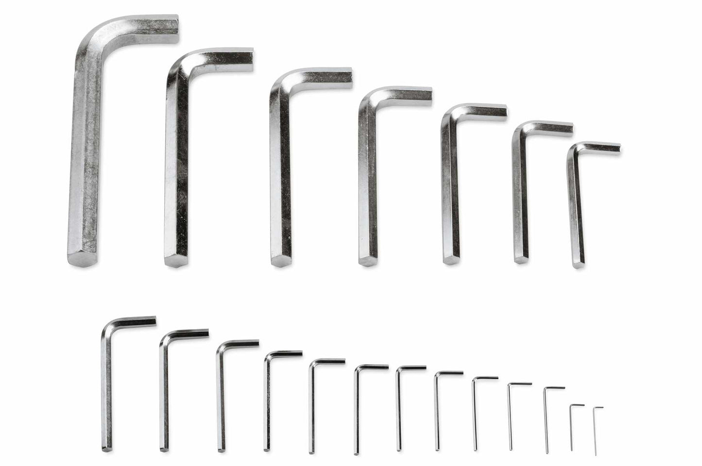 20 pc SAE L-Shaped Hex Wrench Set (.028–3/4")