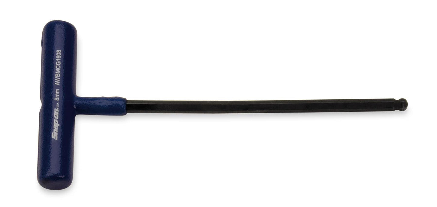 Clé hexagonale sphérique métrique à poignée en T de 8 mm