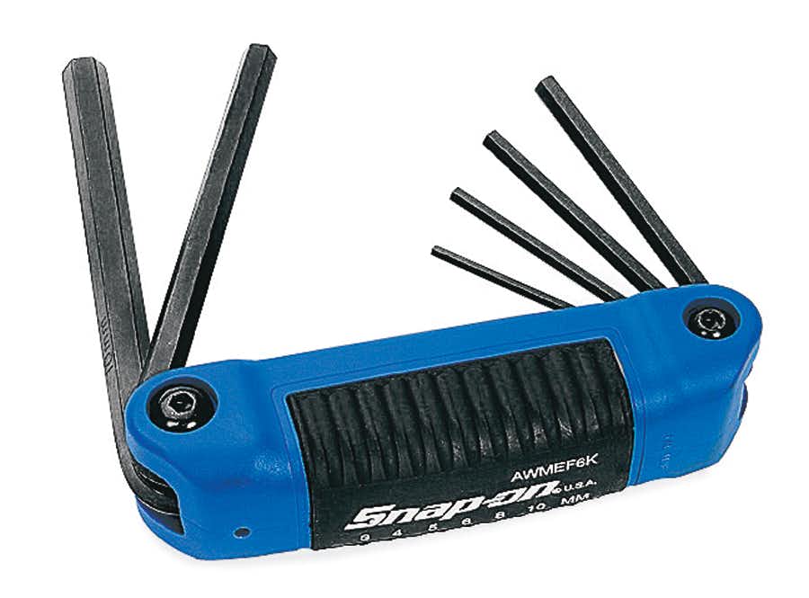 6 pc Metric Folding Hex Key Set (3-6, 8 and 10 mm)