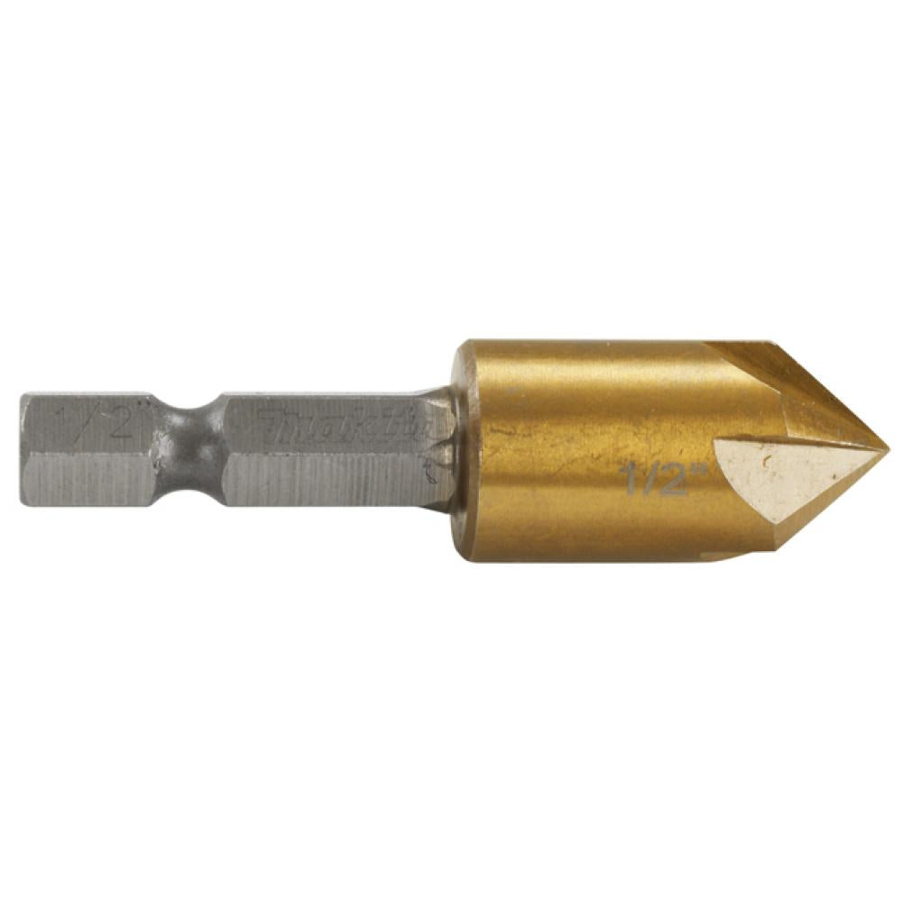 1/2" Countersink Bit - 1/4" Hex Shank, Titanium Coated