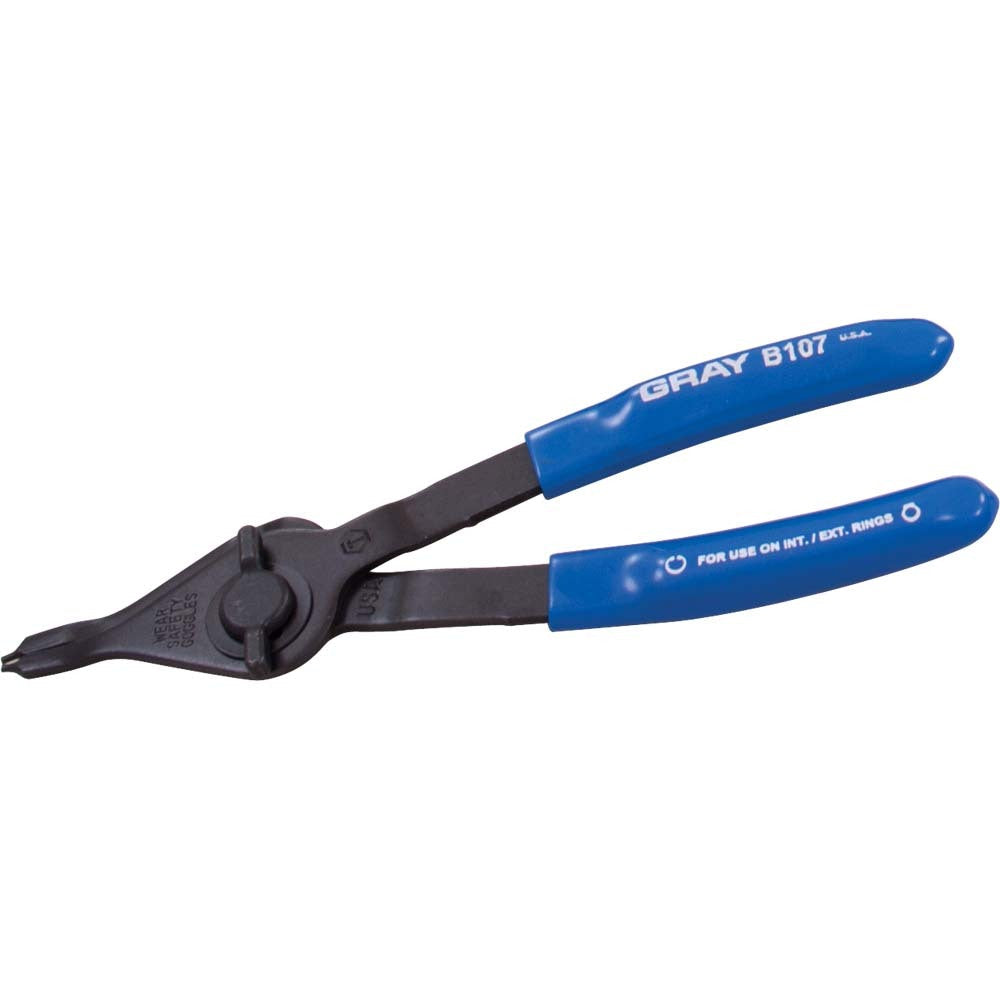 6-Inch Convertible Snap Ring Plier, Internal/External with Straight .047-Inch Fixed Tip