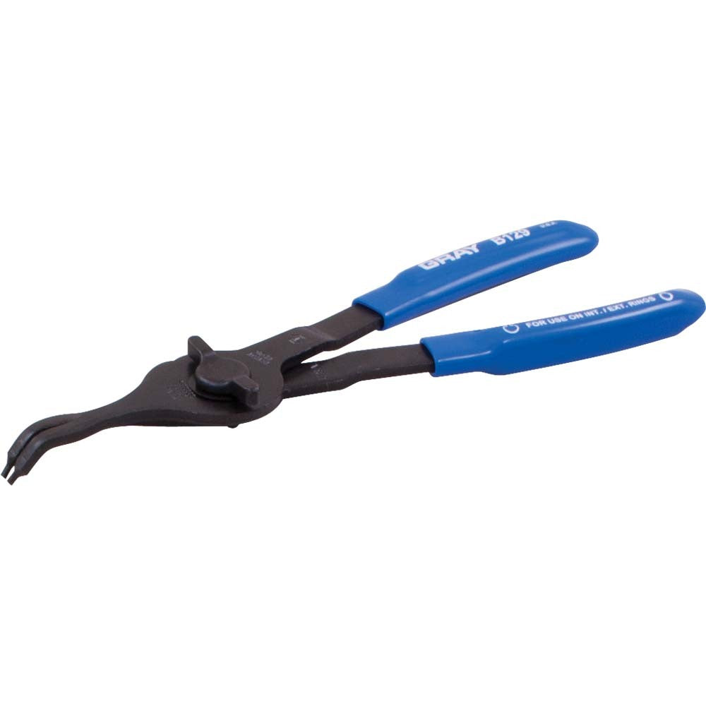 Pince à anneau élastique convertible de 9-1/4 pouces, interne/externe avec pointe fixe à 45 degrés de 0,090 pouce