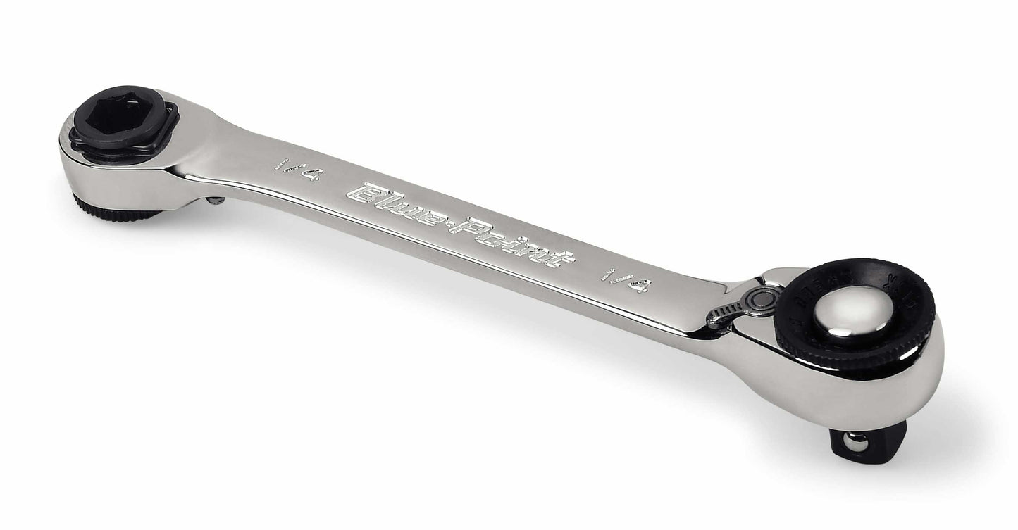 1/4" Drive 4" Mini Ratchet and 1/4" Ratcheting Bit Driver Combination Wrench