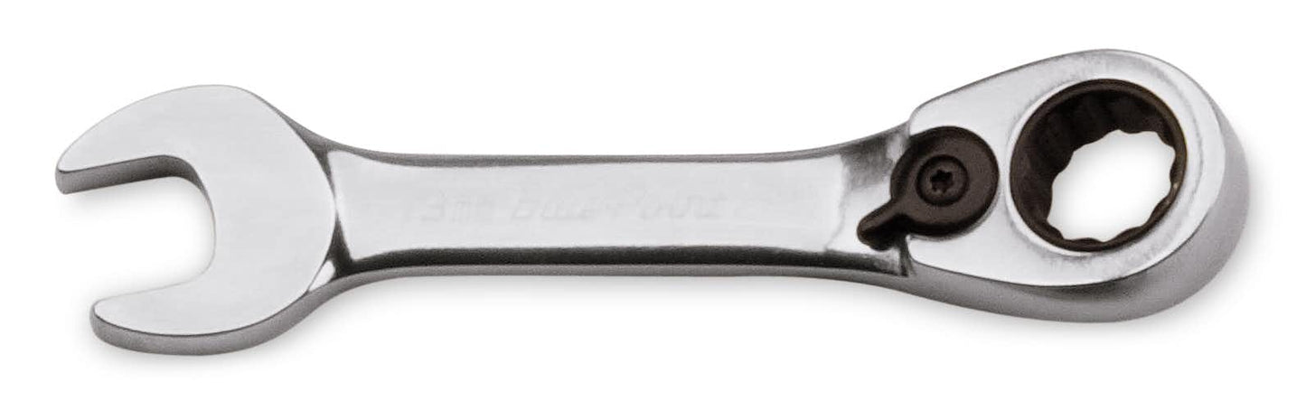 13 mm 12-Point Metric 15° Offset Short Ratcheting Combination Wrench