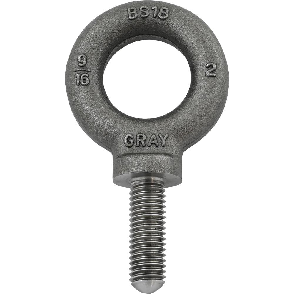 9/16"-12 Shoulder Pattern Eye Bolt with 1-5/8 Inch Shank