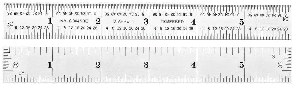 Règle en acier semi-flexible avec graduations en pouces C304SRE-6