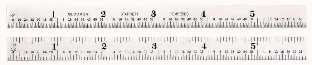 C309R-6 Steel Rule With Inch Graduation
