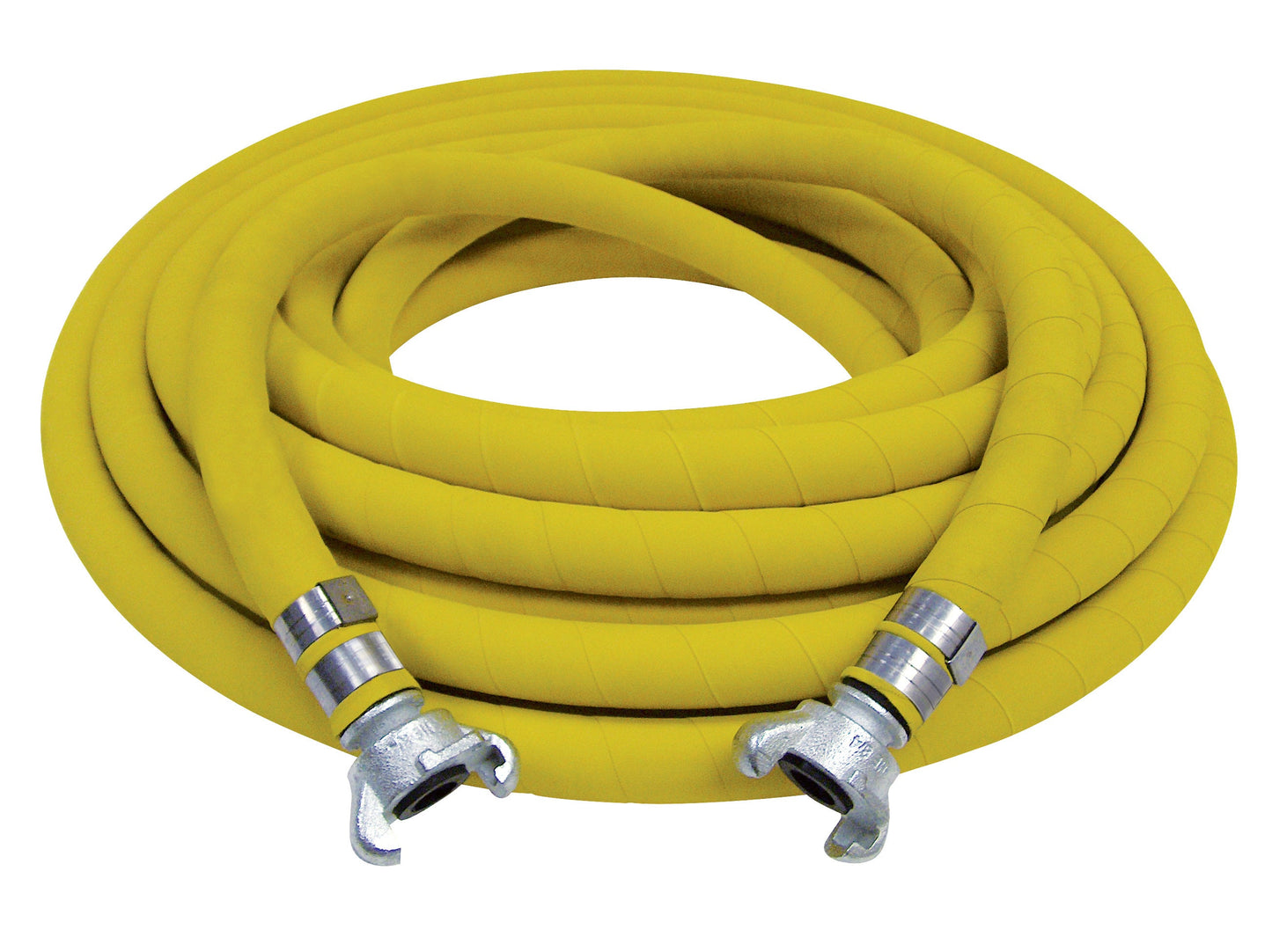 Air Hose Contractor Yellow 2" x 50' with Universal Fittings
