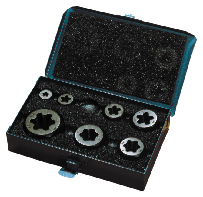 Cle-Line, Hexagon Metric Rethreading Die Set, Bright, Carbon Steel, 49MM