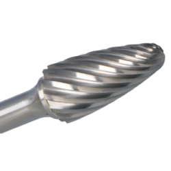 Cle-Line, Round Nose Tree Bur, Carbide, 1848 1/2"X1/4" SF-5 STEEL SHK STD CUT