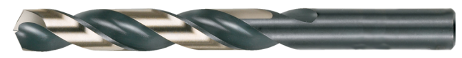 Cle-Line, 135° Heavy-Duty Jobber Length Drill Bit With 3 Flats, Black & Gold, HSS, 1878 LET-Y