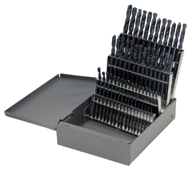 Cle-Line, 60-Piece Drill Bit Set, Bright, HSS, 1896 #1-#60