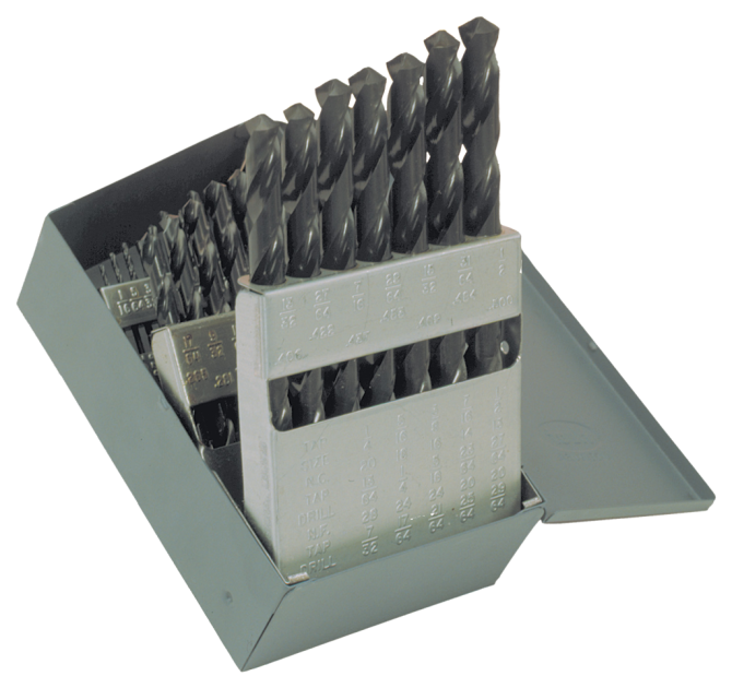 Cle-Line, 29-Piece Drill Bit Set, Steam Oxide, HSS, 1899, 1/16-1/2X64TH