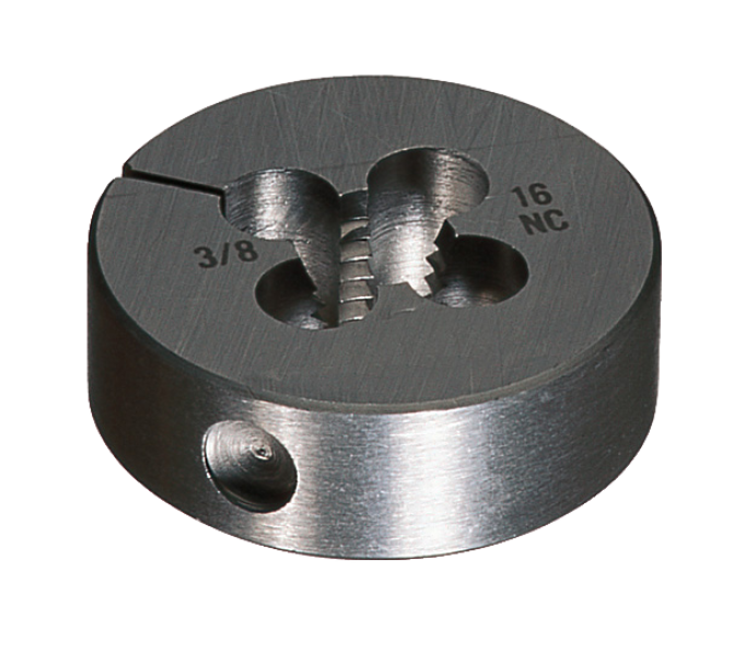 Cle-Line, Round Adjustable Metric Die, Bright, HSS, 0710M M10X1.5 1"OD
