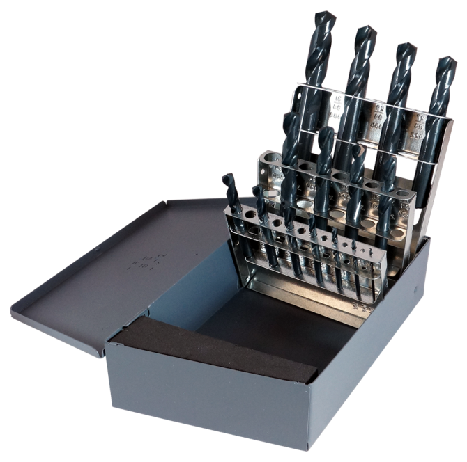 Chicago-Latrobe, jeu de 15 forets, Steam Oxime, HSS, 1/16-1/2X32NDS