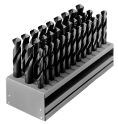 Chicago-Latrobe, 33-Piece Drill Bit Set, Steam Oxide, HSS, 190F 1/2-1X64TH