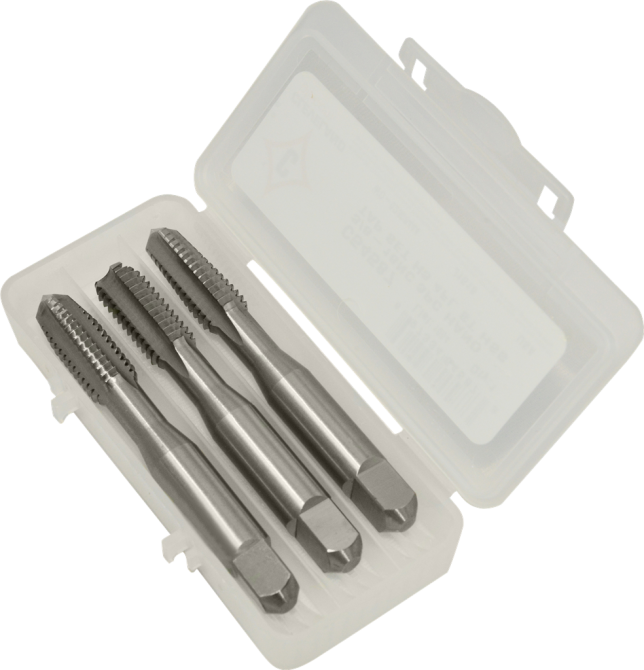 Cleveland, Taper, Plug and Bottoming Hand Tap Set, Bright, HSS, 5/16 24 H3 1004/900