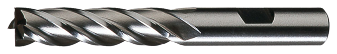 Cleveland, fraise à coupe centrale à une extrémité et à cannelures multiples, brillante, HSS, HG-4C 1-3/4" x 1-1/4" x 4" x 6-1/2" 6FL