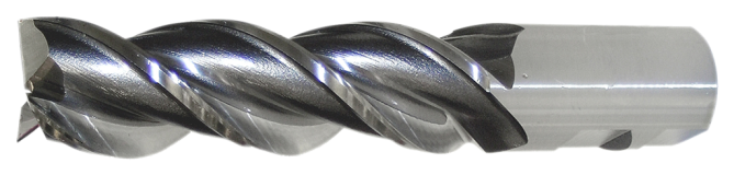 Cleveland, fraise de finition à hélice haute pour métal en poudre, HSS-E, 1/2" x 1/2" x 3" x 5" 3FL 539