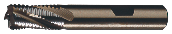 Cleveland, fraise à ébaucher pour profil de cours de métal en poudre, brillant, HSS-E, 1/2 x 1/2 4F 578