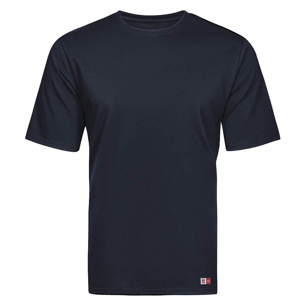 T-Shirt, Power Dry, Short Sleeve, 5 oz, Navy, XL