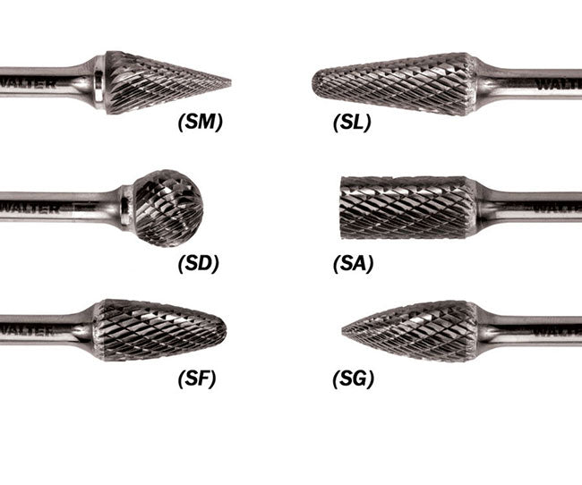 Conical (sm), Double Cut, 1/8 In. X 7/16 In. X 1/8 In.