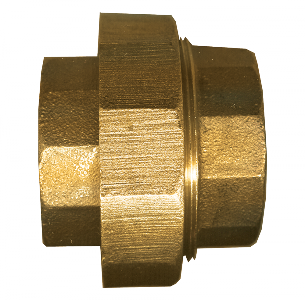 Cast Union Coupling, Brass, 1-1/4 FPT