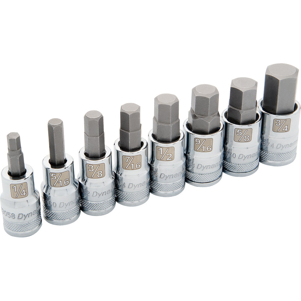 Socket Set - 1/2" Drive 8 Pieces Standard SAE Hex