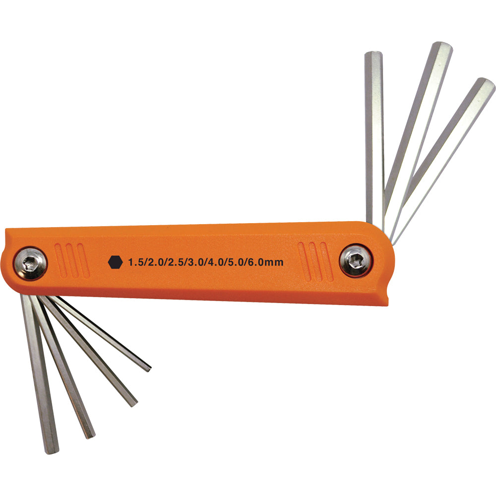 Metric Folding Hex Key Set - 7 Pieces