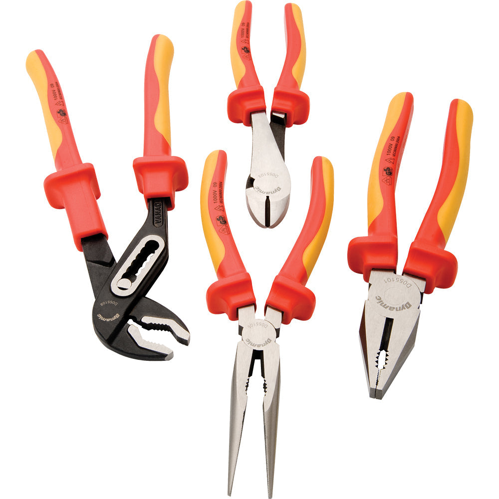 4 Piece Pliers Set - Insulated Handle