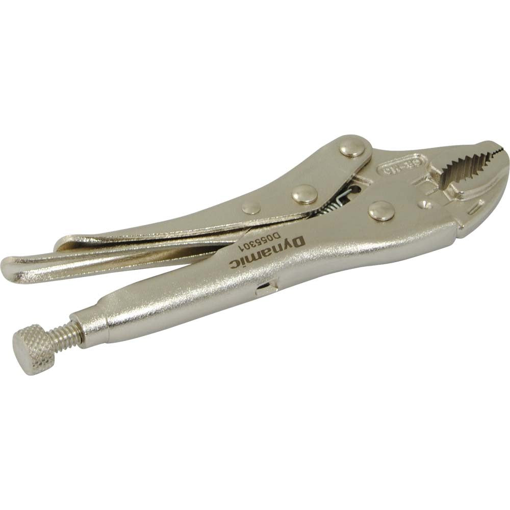 Curved Jaw Locking Pliers with Wire Cutter - 5"