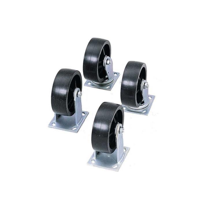 Crescent, jeu de 4 roulettes de 6 po : 2 fixes et 2 pivotantes avec freins