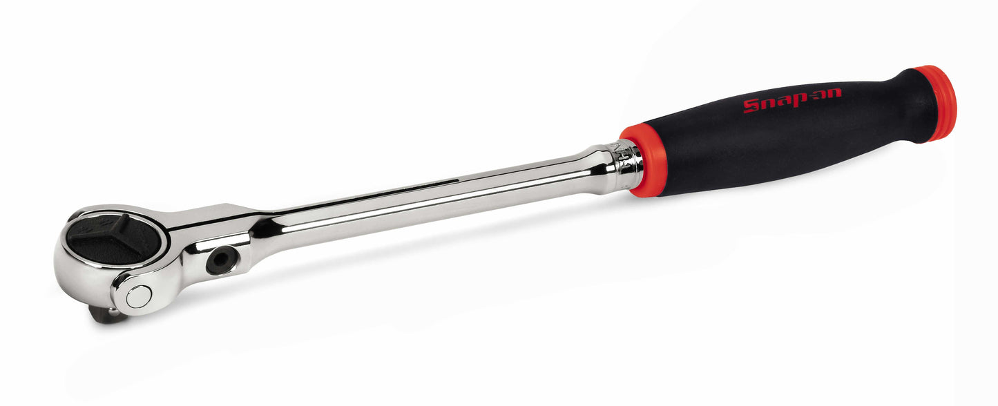 3/8" Drive 100-Tooth Soft Grip Swivel Head Ratchet (Red)