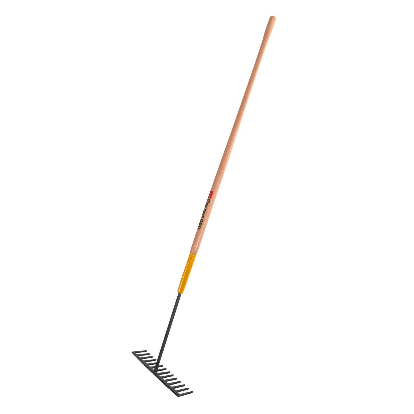 Asphalt rake, 14 steel tines, shank pattern, 60" wood handle