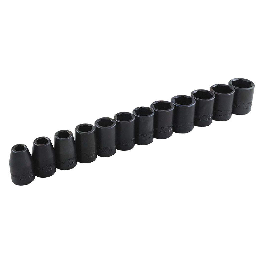 3/8" Drive Metric Deep Impact Socket Set - Standard