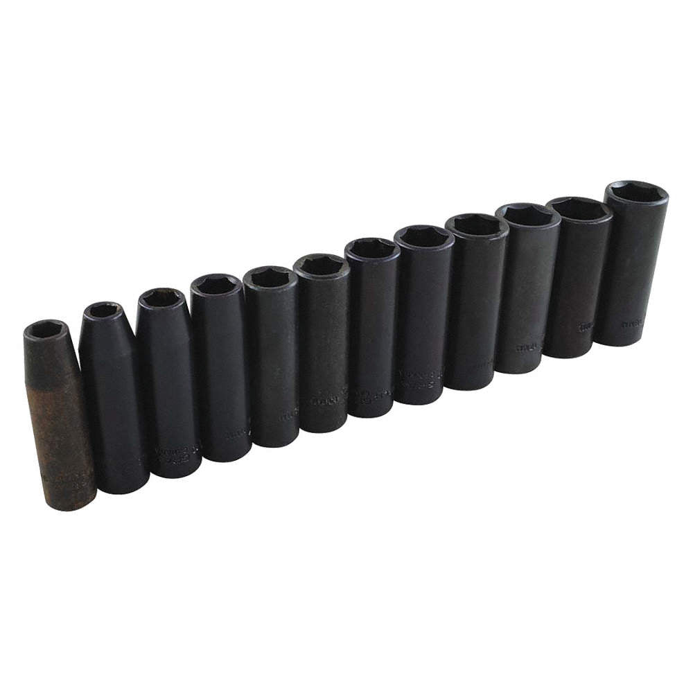 3/8" Drive Metric Deep Impact Socket Set - Industrial